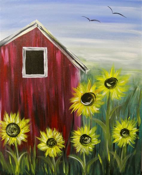 Sunflower Farm by Melissa Maiello #TeamTavarone - Paint Nite Paintings | Canvas painting, Night ...