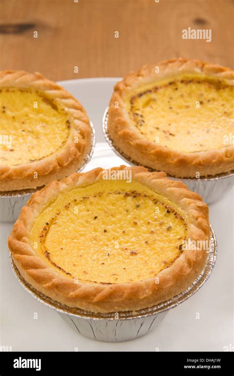 Egg custard sprinkled with nutmeg Stock Photo - Alamy