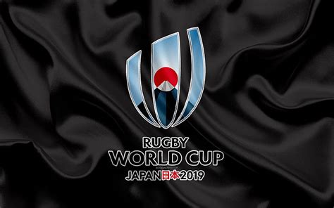 2019 Rugby World Cup, logo silk texture, emblem, Japan 2019, gray silk flag, HD wallpaper | Peakpx