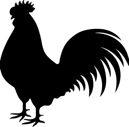 Rooster silhouette, farm animal - free svg file for members - SVG Heart