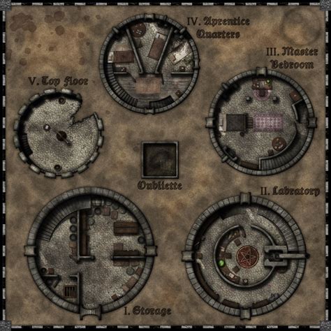 A wizard's tower | Wizard's tower, Fantasy map, Dungeon maps