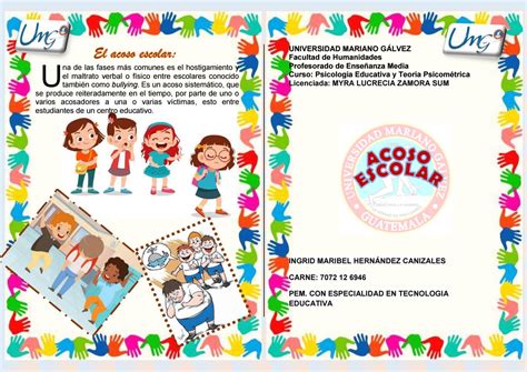 Folleto Mediado, Acoso Escolar by Ingrid Hernández - Issuu