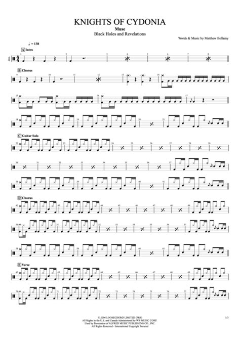 Knights of Cydonia Tab by Muse (Guitar Pro) - Full Score | mySongBook