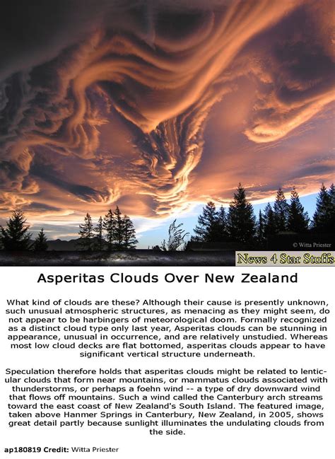 Asperitas Clouds Over New Zealand News4StarStuffs.com #atmospheric #meteorological #doom # ...