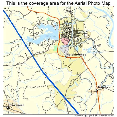 Aerial Photography Map of Natchitoches, LA Louisiana