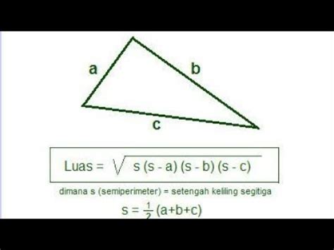 Rumus luas segitiga tidak beraturan 2021