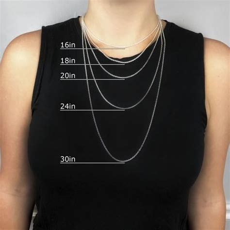 Visual Guide for Men's and Women's Chain Lengths | Mettle by Abby | Sterling silver heart ...