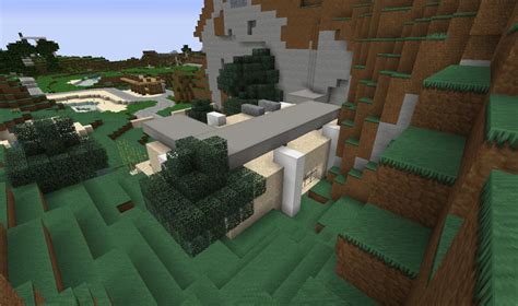 Modern Hillside House Minecraft Map