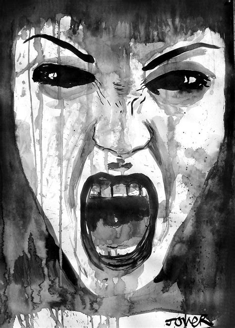 anger by Loui Jover Anger Drawing, Face Drawing, Painting & Drawing, Abstract Painting, Art ...