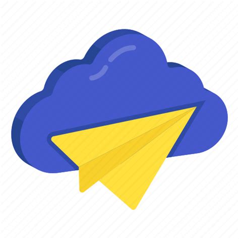 Cloud message, cloud mail, cloud technology, cloud computing, cloud paper plane icon - Download ...