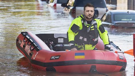 Zelensky Seen On Raft Asking For Donations From Flooded Florida Residents | Babylon Bee