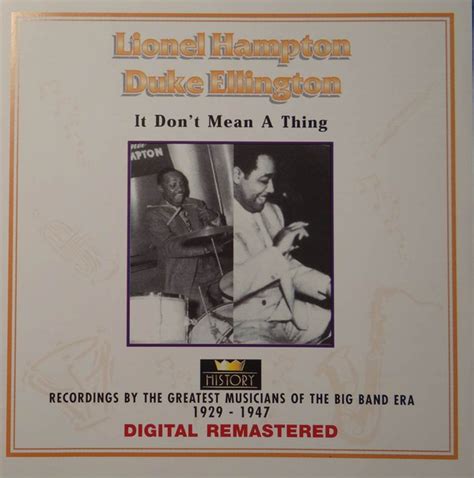 Lionel Hampton, Duke Ellington - It Don't Mean A Thing (CD) | Discogs