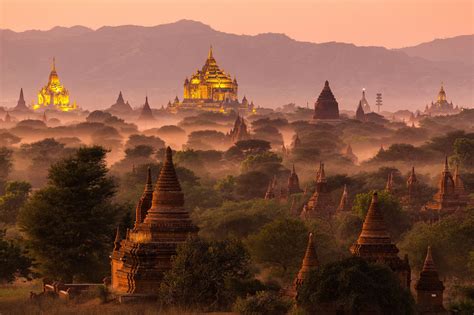 Bagan which is the place of array of cultural heritage and monuments in ...