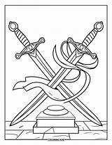 85  Sword Coloring Pages For Kids & Adults Free Printable PDFs sketch template