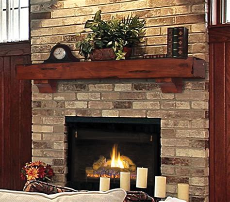 Pearl Mantels The Shenandoah Cherry Rustic Distressed Finish 72" Shelf ...