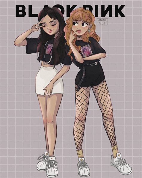 Pin by Mimi Tran on BTS and BLACKPINK FanArt | Drawings of friends, Cute girl drawing, Girl cartoon