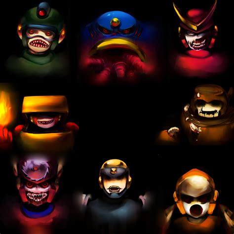 The Mega Man 2 Robot Masters in Halloween Mode! | Game-Art-HQ