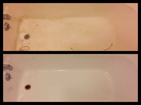 Before and After of a Refinished Bathtub by Miracle Method. | Bathtub, Refinished, Bathroom