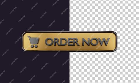 Premium PSD | Order now button in 3d rendering