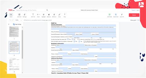 Globe Life Insurance Death Claim Form PDF, sign online — PDFliner