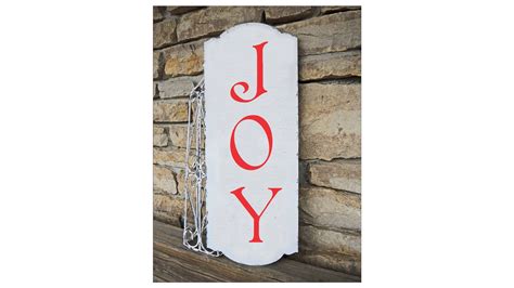 Joy Christmas Stencil - Vertical Sign - Create Christmas Porch Signs ...