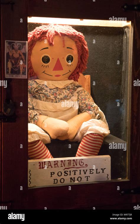 The Real Annabelle Doll that is located in the Warren's Occult Museum ...