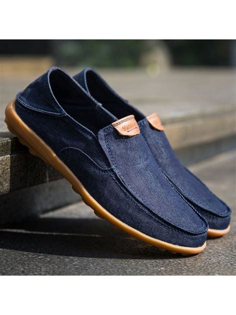 Men Canvas Collapsible Heel Non Slip Large Size Slip On Casual Shoes | Casual shoes, Mens casual ...