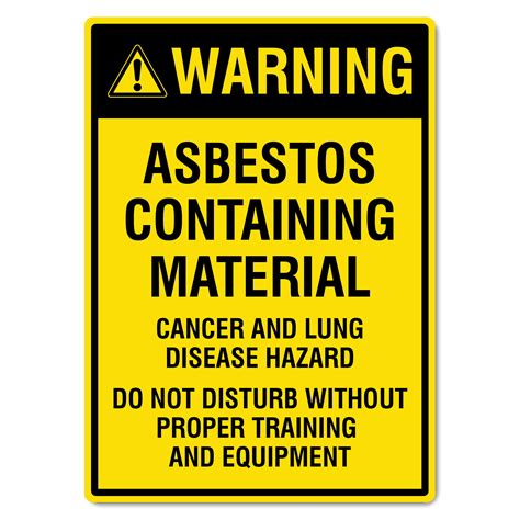 Warning Sign - Asbestos Containing Material - The Signmaker