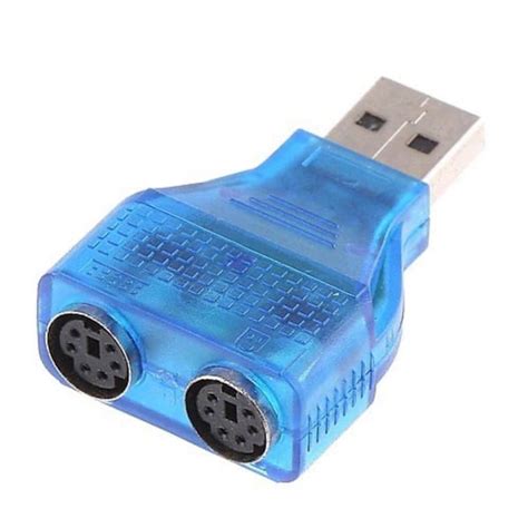 SANOXY USB to Dual PS2 Keyboard Adapter for Keyboard, Mouse SANOXY-VNDR-Dual-pS2-blu-2port - The ...