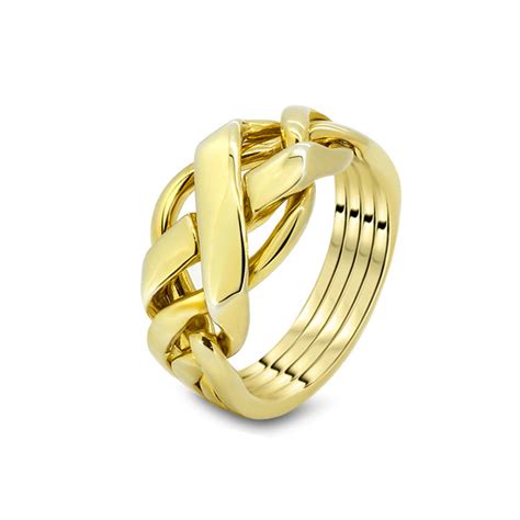 Mens Gold 4FX-M | Puzzle Rings Creations