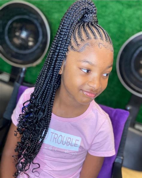 Latest Black Braided Hairstyles For Kids 2021