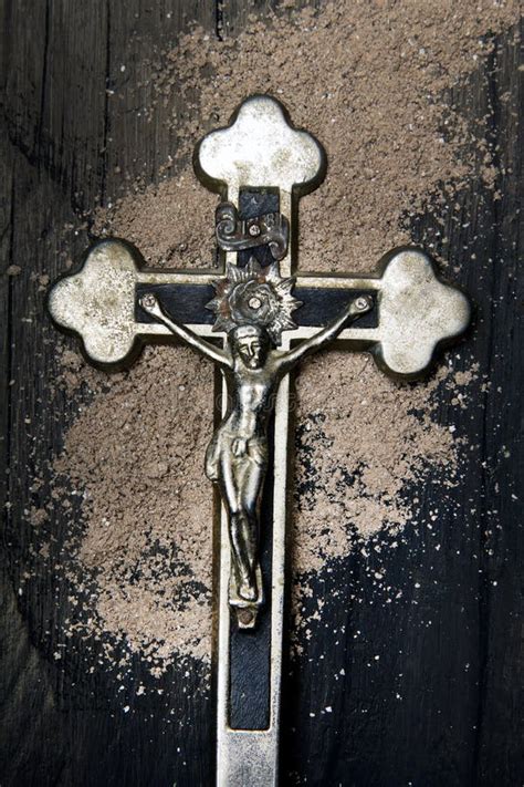 Cross and Ash - Symbols of Ash Wednesday Stock Image - Image of ashes ...