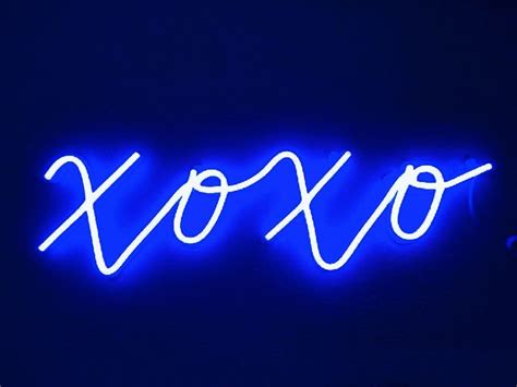 blue xoxo | Blue neon lights, Blue wallpaper iphone, Light blue aesthetic