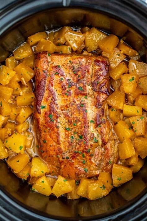 Slow Cooker Pork Loin Pineapple Recipe [VIDEO] - S&SM