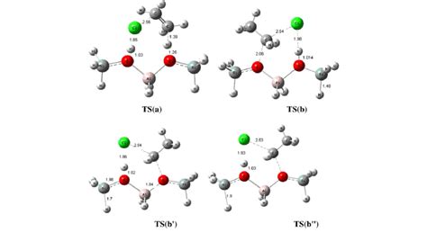 Optimized transition state structures TS(a) for direct... | Download Scientific Diagram