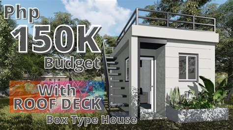 Small House Design - Box type with Roof deck (10 sq.m) | Small house ...