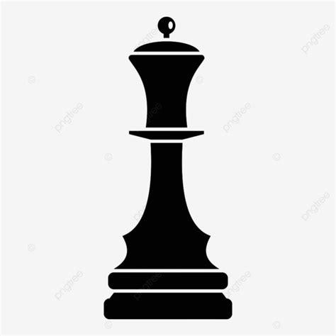 Queen Chess Piece Silhouette Transparent Background, Black Queen Chess Icon, Web, Clip Art ...