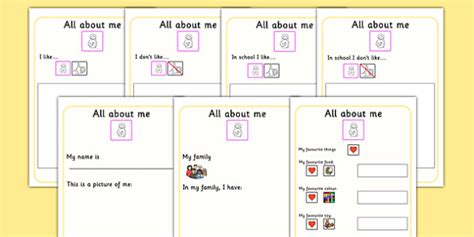 All About Me Booklet Template (teacher made)