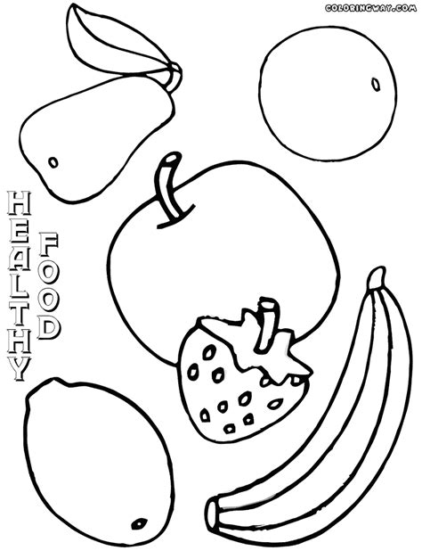 Healthy food coloring pages | Coloring pages to download and print