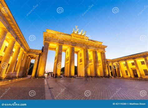 Brandenburg Gate (1788), Berlin, Germany. Stock Photo - Image of ...