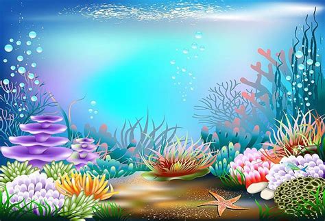 Underwater World Photography Backdrop Mermaid Birthday Party Baby ...