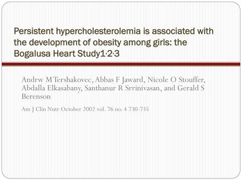 PPT - Bogalusa Heart Study PowerPoint Presentation, free download - ID:2829505