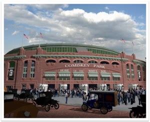 Aerial view of Comiskey Park