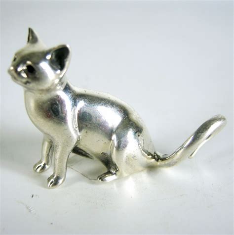 Miniatur Figur aus 925er Sterling Silber KATZE Silver Miniature Figurine CAT 12g