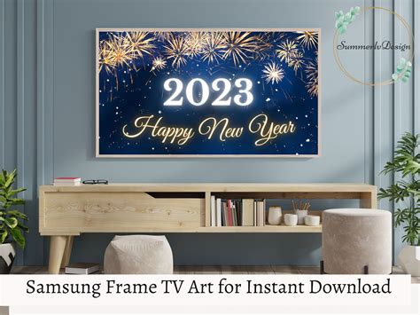 Samsung Frame TV Art Happy New Year 2023 Frame TV Art New - Etsy