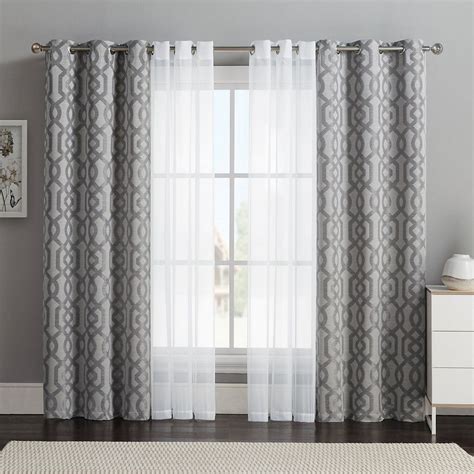 VCNY 4-pack Barcelona Double-Layer Curtain Set | Curtains living room, Living room windows ...