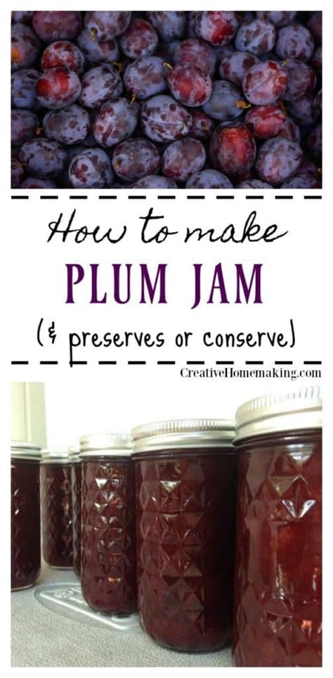 Canning Plum Jam - Creative Homemaking