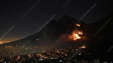 Table Mountain fire, April 2021, timelapse - Stock Video Clip - K010 ...