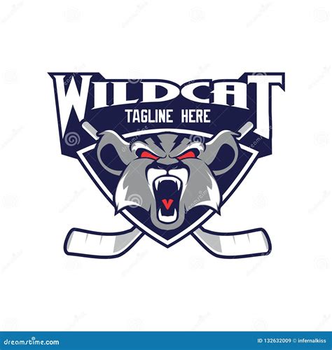 Wildcat Head Vector For Hockey Logo | CartoonDealer.com #132632009