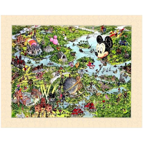 Disney World Puzzle Map Disney - Etsy